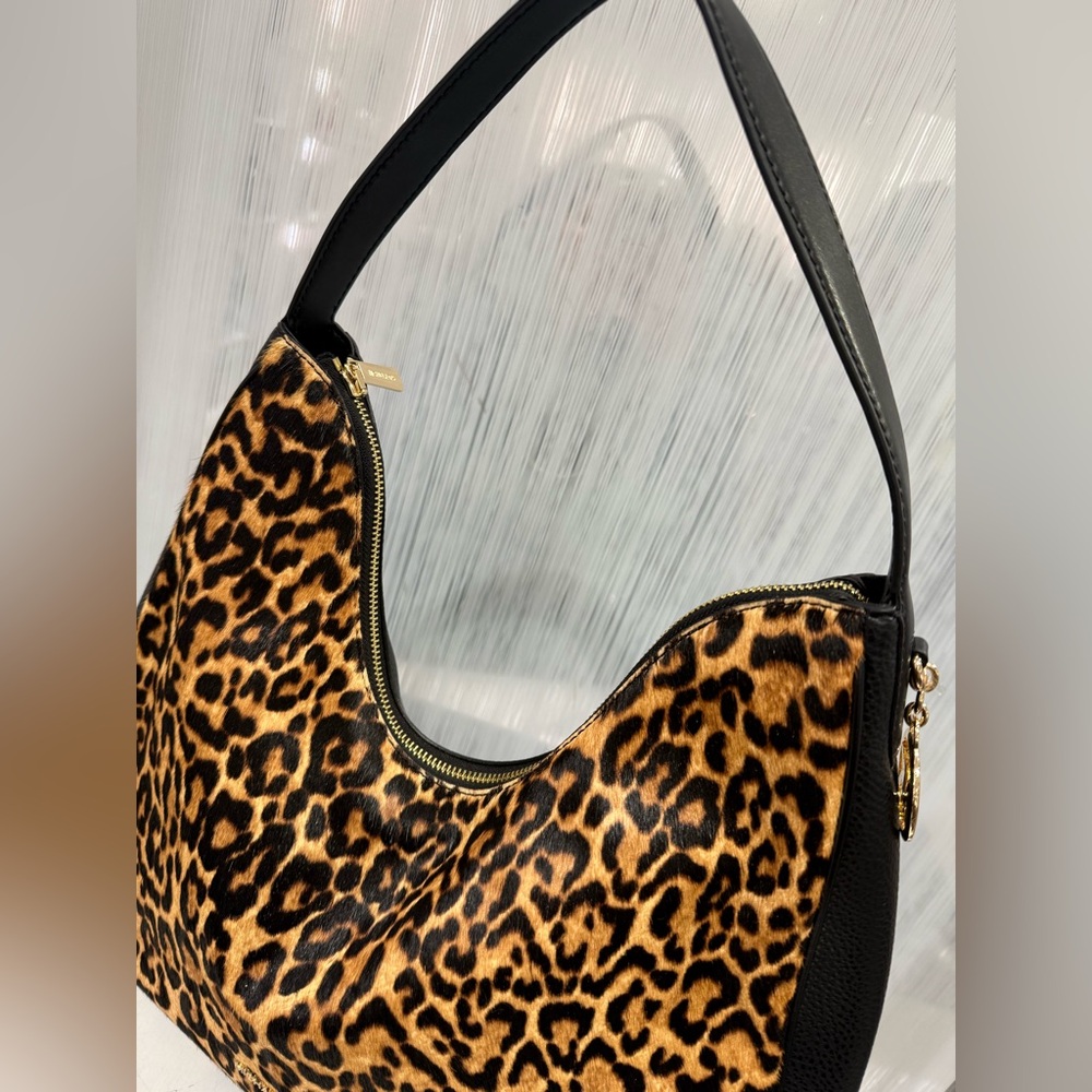 MICHAEL KORS OUTLETNayla Medium Leopard Print Calf Hair Shoulder Bag NWT - Picture 5 of 8